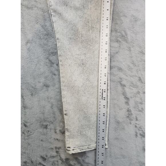 DKNY Jeans Mid Rise Jeggings Size 8 Gray Subtle Snakeskin Print Stretch Denim - Picture 14 of 16